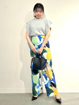 「柄パンツ」｜kkkさん（レディース・157cm）の春コーディネート