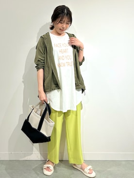 「アイテム（マウンテンパーカー）」を使った、kkkさん（レディース・157cm）の春コーディネート