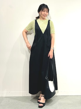 「アイテム（ジャンパースカート）」を使った、kkkさん（レディース・157cm）の夏コーディネート