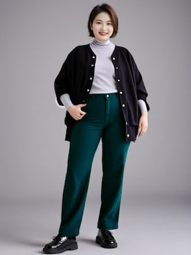 「nissen（ニッセン）のアイテム」を使った、nissen AI Modelsさん（レディース・160cm）の秋コーディネート