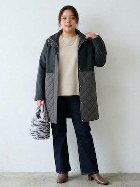 「nissen（ニッセン）のアイテム」を使った、nissen AI Modelsさん（レディース・160cm）の秋コーディネート