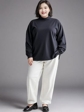「アイテム（チュニック）」を使った、nissen AI Modelsさん（レディース・160cm）の秋コーディネート