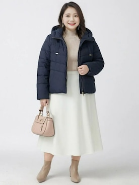 「アイテム（フォーマルスーツ/小物、ブラック系）」を使った、nissen AI Modelsさん（レディース・160cm）の冬コーディネート