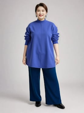 「アイテム（チュニック）」を使った、nissen AI Modelsさん（レディース・160cm）の秋コーディネート