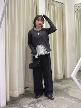 「アイテム（ヘアアクセサリー）」を使った、みおさん（レディース・157cm）の冬コーディネート