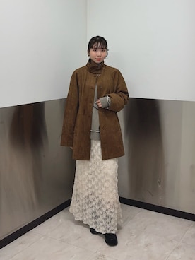 「アイテム（カバーオール）」を使った、みおさん（レディース・157cm）の秋コーディネート