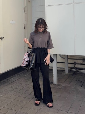 「kbf_ootd」｜「アイテム（バッグ）」を使った、みおさん（レディース・157cm）の夏コーディネート