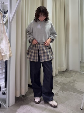 「秋のシャツ着こなし術」｜みおさん（レディース・157cm）の秋コーディネート