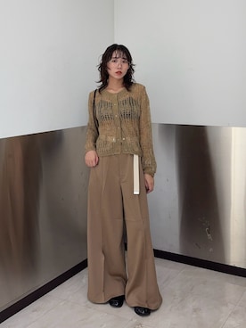 「アイテム（ブラジャー）」を使った、みおさん（レディース・157cm）の秋コーディネート