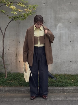「アイテム（その他アウター）」を使った、みおさん（レディース・157cm）の秋コーディネート