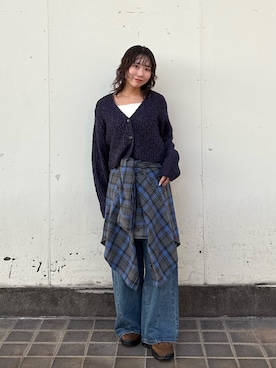 「KBF（ケイビーエフ）のアイテム」を使った、みおさん（レディース・157cm）の秋コーディネート