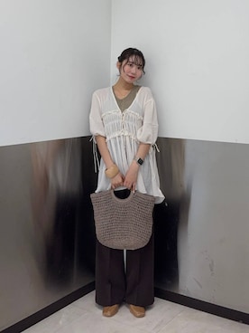 「kbf_ootd」｜「アイテム（バッグ）」を使った、みおさん（レディース・157cm）の夏コーディネート