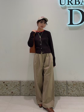 「audrey and john wad（オードリーアンドジョンワッド）のアイテム」を使った、みおさん（レディース・157cm）の秋コーディネート