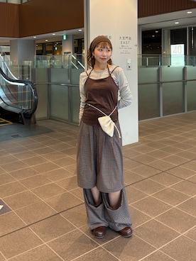 「KBF（ケイビーエフ）のアイテム（パンツ）」を使った、みおさん（レディース・157cm）の夏コーディネート