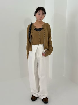 「KBF（ケイビーエフ）のアイテム（キャミソール）」を使った、みおさん（レディース・157cm）の秋コーディネート