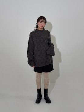 「KBF（ケイビーエフ）のシンプルショートパンツ（その他パンツ）」を使った、みおさん（レディース・157cm）の秋コーディネート