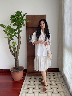 「TOTEME（トーテム）のアイテム」を使った、taodoudouさん（レディース・164cm）の夏コーディネート