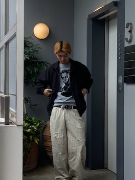 「アイテム（スウェット）」を使った、小林優翔さん（メンズ・177cm）の夏コーディネート