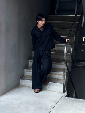 「Toironier（トワロニエ）のアイテム（ブルゾン）」を使った、小林優翔さん（メンズ・177cm）の冬コーディネート
