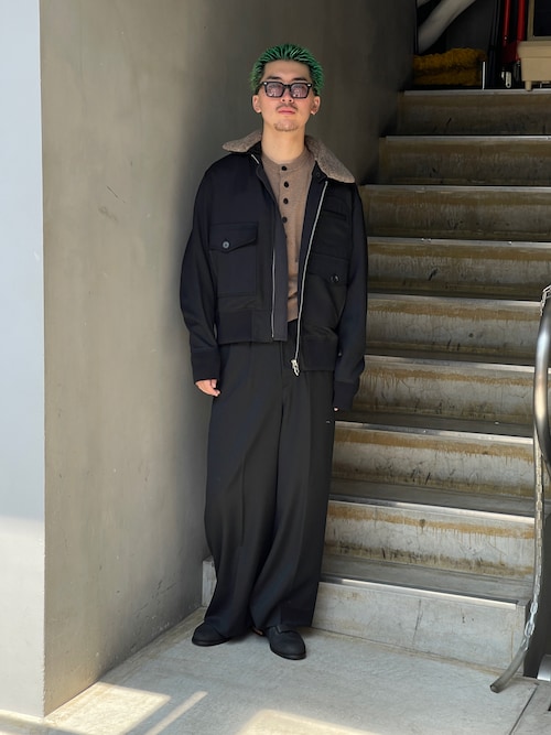MASU スラックス 「MASU」TUCKED WIDE TROUSERS メンズ