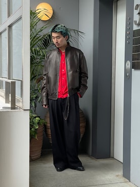 「Toironier（トワロニエ）のアイテム」を使った、小林優翔さん（メンズ・177cm）の春コーディネート