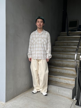 「Toironier（トワロニエ）のアイテム」を使った、小林優翔さん（メンズ・177cm）の春コーディネート