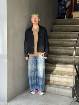 「アイテム（ブルゾン）」を使った、小林優翔さん（メンズ・177cm）の夏コーディネート
