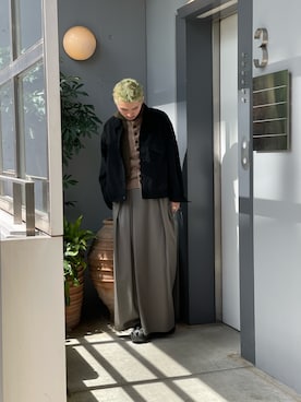 「アイテム（カーディガン/ボレロ）」を使った、小林優翔さん（メンズ・177cm）の夏コーディネート