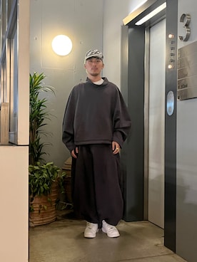 「GARDEN TOKYO（ガーデントウキョウ）のCHEAP MAGIC/チープマジック/CM－001H/CHEAP SWEAT SHIRT（スウェット、グレー系）」を使った、小林優翔さん（メンズ・177cm）の夏コーディネート