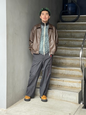 「MASU（エムエーエスユー）のアイテム」を使った、小林優翔さん（メンズ・177cm）の冬コーディネート