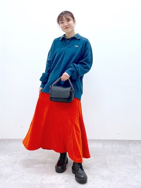 「PBLIM（ページボーイリム）のアイテム（ブーツ）」を使った、ayaさん（レディース・152cm）の秋コーディネート