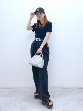 「PBLIM（ページボーイリム）のPAGEBOYLIM/カツラギスケーターパンツ（その他パンツ）」を使った、ayaさん（レディース・152cm）の夏コーディネート