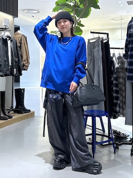 「PBLIM（ページボーイリム）のアイテム（Tシャツ/カットソー）」を使った、ayaさん（レディース・152cm）の秋コーディネート