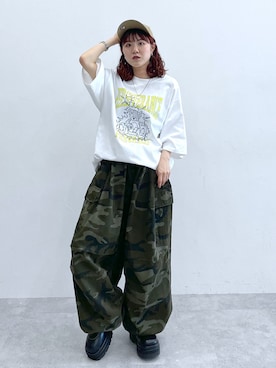 「Anui（アニュイ）のアイテム（パンツ）」を使った、ayaさん（レディース・152cm）の春コーディネート