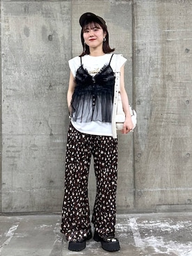 「アイテム（キャップ）」を使った、ayaさん（レディース・152cm・20代）の夏コーディネート