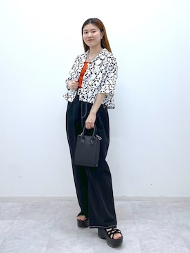 「PBLIM（ページボーイリム）のPAGEBOYLIM/カツラギスケーターパンツ（その他パンツ）」を使った、ayaさん（レディース・152cm）の夏コーディネート