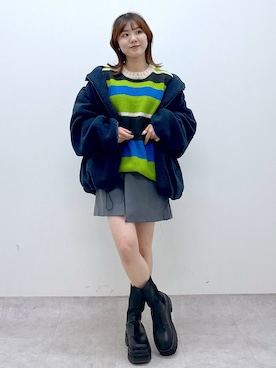 「アイテム（ブルゾン）」を使った、ayaさん（レディース・152cm・20代）の冬コーディネート