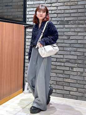 「冬服コーデ」｜「アイテム（アクセサリー）」を使った、ayaさん（レディース・152cm）の冬コーディネート
