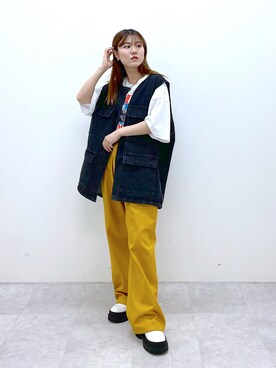 「PBLIM（ページボーイリム）のPAGEBOYLIM/カツラギスケーターパンツ（その他パンツ）」を使った、ayaさん（レディース・152cm）の秋コーディネート