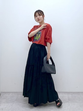 「アイテム（スカート）」を使った、ayaさん（レディース・152cm）の夏コーディネート