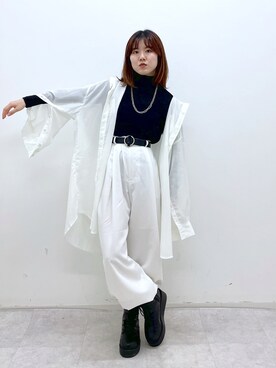 「PAGEBOY（ページボーイ）のリングベルト（ベルト）」を使った、ayaさん（レディース・152cm）の春コーディネート