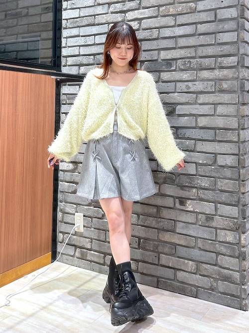セール】ラメファインフェザーZIPカーディガン（カーディガン