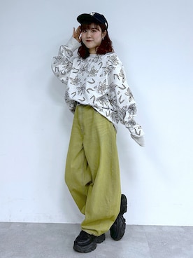 「Anui（アニュイ）のアイテム（スウェット）」を使った、ayaさん（レディース・152cm）の冬コーディネート