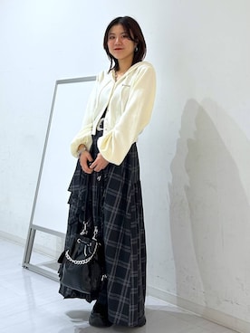 「アイテム（パーカー、ホワイト系）」を使った、ayaさん（レディース・152cm）の秋コーディネート