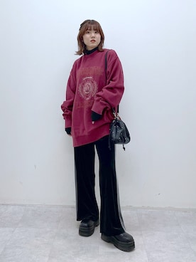 「ベロアパンツ」｜ayaさん（レディース・152cm・20代）の秋コーディネート