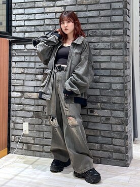 「アイテム（ブルゾン）」を使った、ayaさん（レディース・152cm・20代）の秋コーディネート
