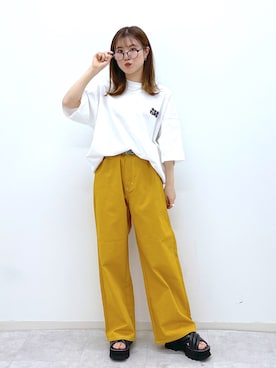 「PBLIM（ページボーイリム）のPAGEBOYLIM/カツラギスケーターパンツ（その他パンツ）」を使った、ayaさん（レディース・151cm）の春コーディネート