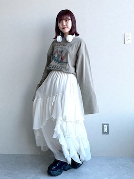 「PBLIM（ページボーイリム）のアイテム（Tシャツ/カットソー）」を使った、ayaさん（骨格ウェーブ・レディース・152cm）の冬コーディネート