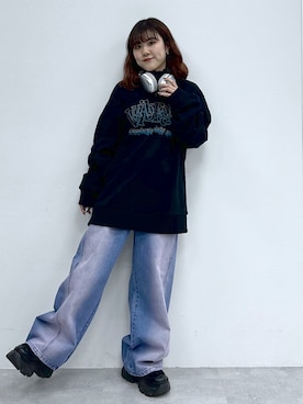 「Anui（アニュイ）のアイテム（スウェット）」を使った、ayaさん（レディース・152cm）の冬コーディネート
