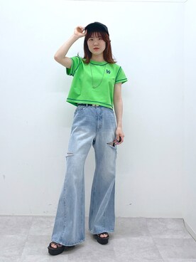 「PAGEBOY（ページボーイ）のアイテム（サンダル）」を使った、ayaさん（レディース・152cm）の春コーディネート